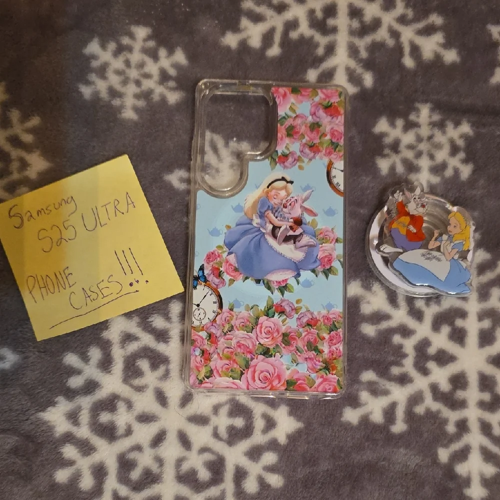 Samsung S25 Ultra Case - Blue and Pink Alice In Wonderland Design